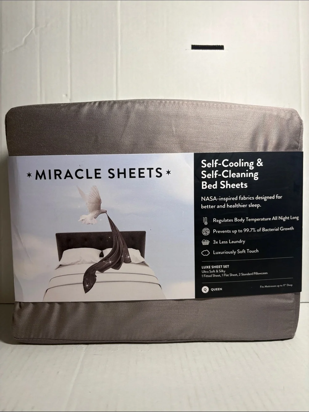 Miracle Queen Sheet Set in Taupe